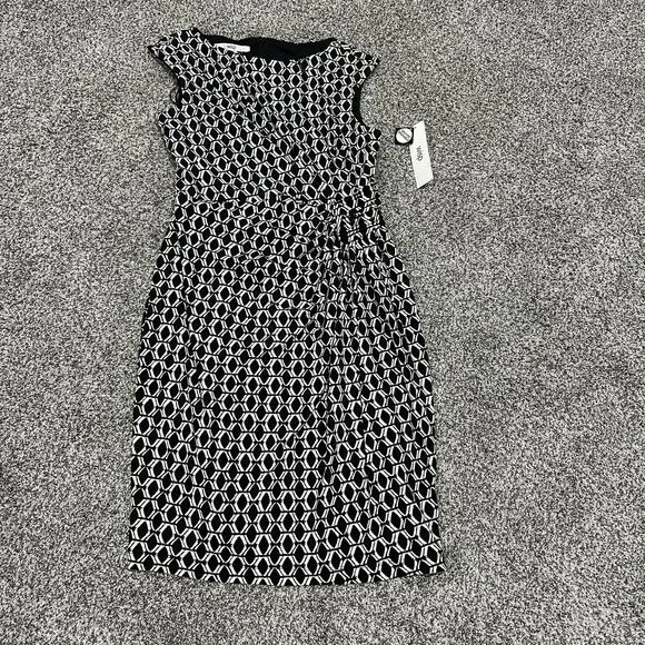 New with tags, WISP, Zipper, Black White Pattern Dress, Size 8 - Picture 1 of 10